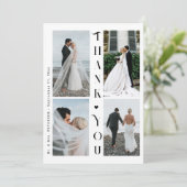 Moderne 4 photo collage mariage carte de remerciem (Debout devant)