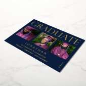 Moderne 4 Photo Faire-part de graduation de la pho (Rotation)