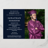 Moderne 4 Photo Faire-part de graduation Marine 2 (Verso)