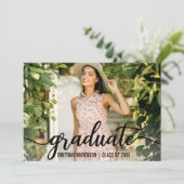 Moderne 4 Photo Graduation Party Invitation (Debout devant)