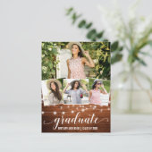 Moderne 4 Photo Lumières en bois Faire-part de gra