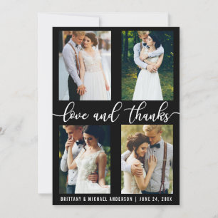 Moderne 4 Photo Mariage Amour et Merci