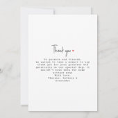 Moderne 4 Photos Collage Baby shower Merci (Dos)