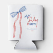 Moderne 4th of July Bow Party Patriottisch Blikjeskoeler (Achterkant)