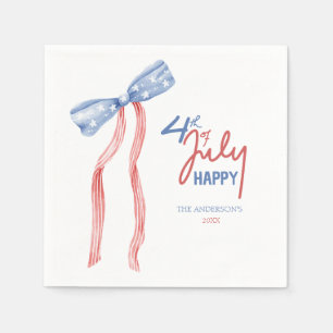 Moderne 4th of July Bow Party Patriottisch Servet