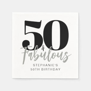 Moderne 50 en Fabulous 50ste verjaardagsfeestje Servet