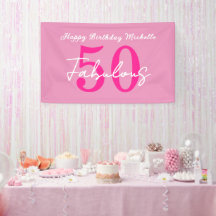 Moderne 50 en Fabulous Roze 50ste Verjaardagsfeest