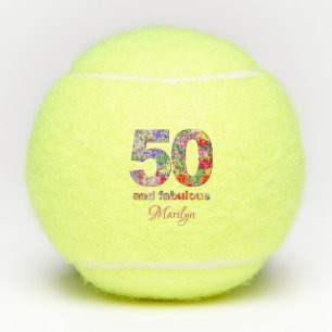 Moderne 50 en fantastische verjaardag tennisballen