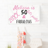 Moderne 50 en verbluffende tekst van afgelopen dag spandoek (Insitu)