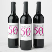 Moderne 50 et fabuleux Étiquettes de vin de fête d (Bouteilles)
