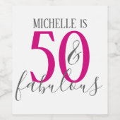 Moderne 50 et fabuleux Étiquettes de vin de fête d (Étiquettes simples)