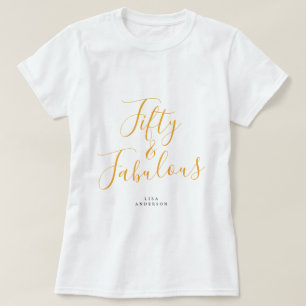 Moderne 50 Verbluffende Aangepaste Naam 50e Verjaa T-shirt