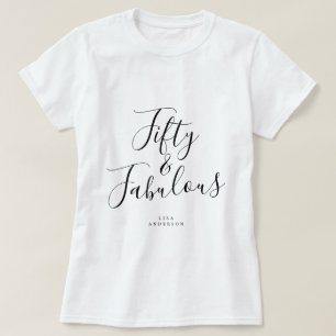 Moderne 50 Verbluffende Aangepaste Naam 50e Verjaa T-shirt