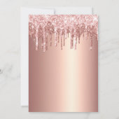 Moderne 50e verjaardag Dripping Roos Gold Kaart (Achterkant)