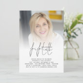 Moderne 50e verjaardag Fotoscriptpartij Kaart (Staand voorkant)