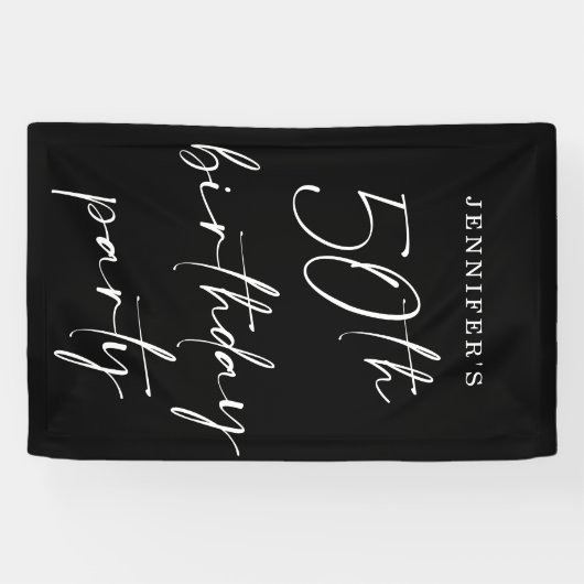 Moderne 50e verjaardag van het Manuscript Vijftigs Spandoek (Horizontaal)