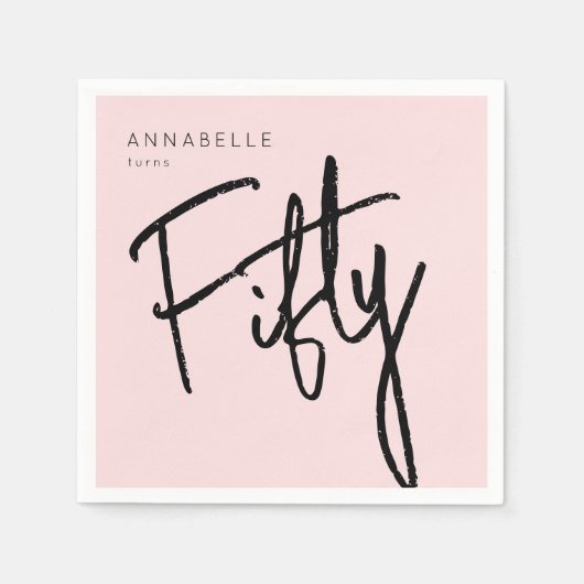 Moderne 50e vijftigste verjaardag servet (Voorkant)