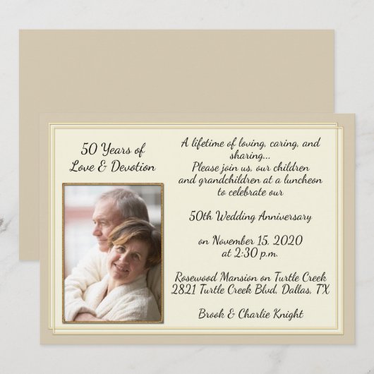 Moderne 50ste verjaardagsviering kaart (Voorkant / Achterkant)