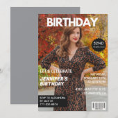 Moderne 52e verjaardag uitnodigingen Stijlvol Maga (Voorkant / Achterkant)