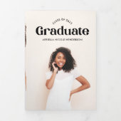 Moderne 5 Diplôme photo Invitation à trois volets (Page de couverture)