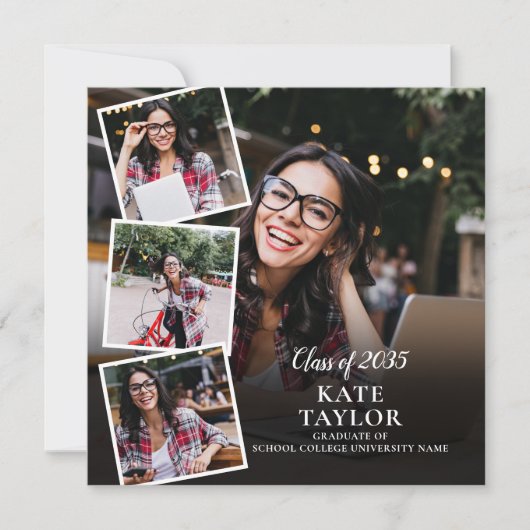 Moderne 5 Faire-part de graduation photo (Devant)