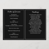 Moderne 5-foto in liefdevolle herinnering begrafen programma (Achterkant)