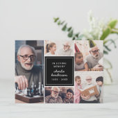 Moderne 5-foto in liefdevolle herinnering begrafen programma (Staand voorkant)