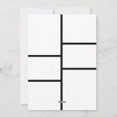 Moderne 5-fotokerst met collage feestdagenkaart (Achterkant)