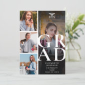 Moderne 5 Photo RN Faire-part de diplôme en soins  (Debout devant)