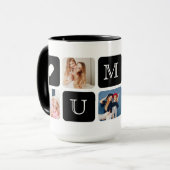 Moderne 5-Photo " U Mum " Jumbo 15 oz. Mug (Devant gauche)