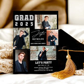 Moderne 5 Photos Collage Graduation Invitation