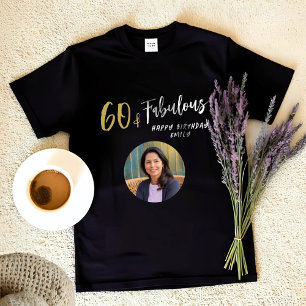 Moderne 60 en fantastische foto 60e verjaardag t-shirt