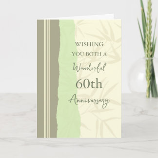 Moderne 60e bruiloft Jubileum Kaart