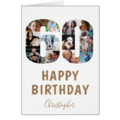 Moderne 60e Gelukkige Verjaardag Fotocollage (Voorkant)