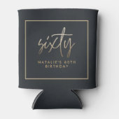 Moderne 60e verjaardag eenvoudig stijlvol elegant blikjeskoeler (Voorkant)