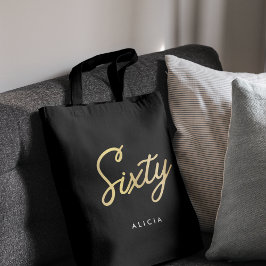 Moderne 60e verjaardag Eenvoudige Zestig Fabulous  Draagtas