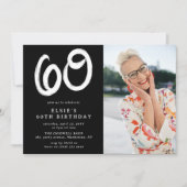 Moderne 60e verjaardag foto kaart (Voorkant)