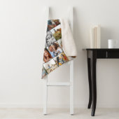 Moderne 60e verjaardag multi-foto scriptgift sherpa deken (In situ)