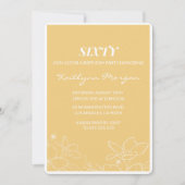 Moderne 60e verjaardag uitnodigingen Floral Yellow (Voorkant)