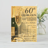 Moderne 60e verjaardag van uitnodigingen van de Pa (Staand voorkant)