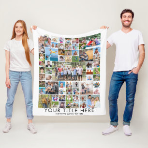 Moderne 61 Fotocollage Custom Titel Kleur Fleece Deken