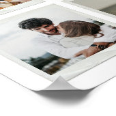 Moderne 65e Jubileum Custom Photo Collage Poster (Hoek)