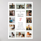 Moderne 65e Jubileum Custom Photo Collage Poster (Voorkant)