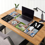 Moderne 6 Collage photo Monographie personnalisée<br><div class="desc">Ce tapis de bureau propose un collage photo personnalisable avec six photos de votre choix, parfait pour présenter votre meilleur ami, animal de compagnie, famille ou enfants. Le design moderne et mignon est idéal pour les mamans, les grands-parents et les amis, ou toute personne qui cherche un accessoire de bureau...</div>