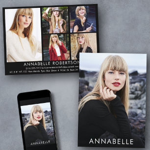 Moderne 6 Foto Mode Modellering Model Comp Kaart