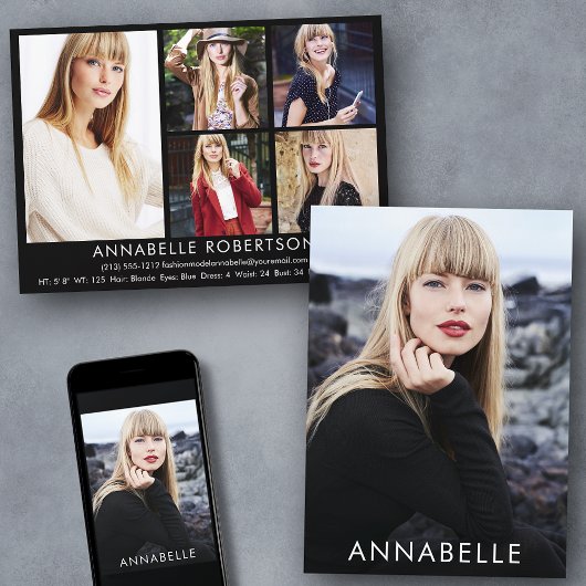 Moderne 6 Foto Mode Modellering Model Comp Kaart