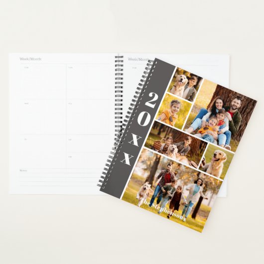 Moderne 6 Fotocollage Gepersonaliseerde Planner (Display)