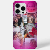 Moderne 6 Fotocollage Hot Pink Gradient Case-Mate iPhone Case (Achterkant)