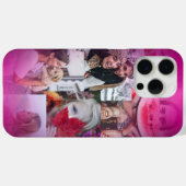 Moderne 6 Fotocollage Hot Pink Gradient Case-Mate iPhone Case (Achterkant (horizontaal))