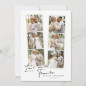 Moderne 6 Mariage photo Carte de remerciements (Devant)